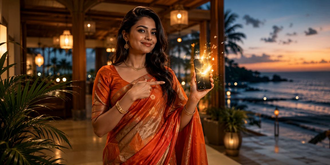 সেন্ট মার্টিন দ্বীপে মোবাইলে বেটিং পেমেন্ট করছেন একজন ব্যবহারকারী